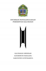 INFORMASI PENYELENGGARAAN PEMERINTAH KALURAHAN